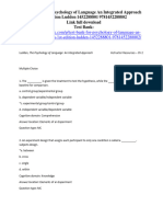 Test Bank For Psychology of Language An Integrated Approach 1St Edition Ludden 1452288801 978145228880 Full Chapter PDF