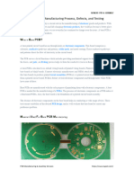 Bare PCB Manufacturing Process, Defects, and Testing