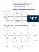 Thomas Calculus 13Th Edition Thomas Test Bank Full Chapter PDF