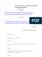 Test Bank For Customer Service Skills For Success 6Th Edition by Lucas Isbn 0073545465 978007354546 Full Chapter PDF