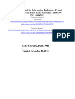 Solution Manual For Information Technology Project Management 7Th Edition Kathy Schwalbe 1285847091 978128584709 Full Chapter PDF