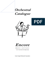 Orchestral Catalogue