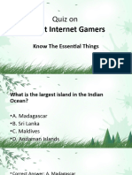 Quiz On Latest Internet Gamers