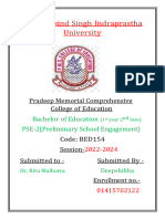 GGSIPU B.Ed. - PSE - 2/ PSE - II Preliminary School Engagement - 2 GGSIPU-IPU