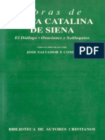 Obras de Santa Catalina de Siena El Dialogo Oraciones y Soliloquios