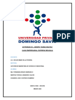 Actividad Nro 3 Caso Empresarial Expreso Brasilia