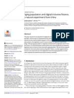 Aging Population and Digital Inclusive Finance, A Natural Experiment From China