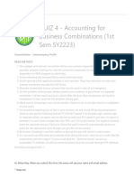 QUIZ 4 Accounting For Business Combinations 1st Sem SY2223 PDF