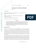 Stochastic Cohomology of The Frame Bundle of The Loop Space