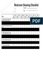 Daily Restroom Cleaning Checklist