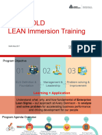 LEAN IMMERSION North Asia July 2017 Agenda