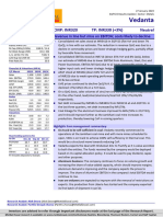 Vedanta: CMP: INR320 TP: INR330 (+3%)