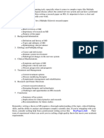 Multiple Sclerosis Research Paper Outline