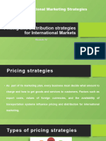 Pricing and Distribution Strategy