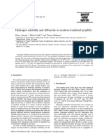 Hydrogen Solubility and Diffusivity in Neutron-Irradiated Graphite