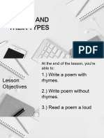 Common Types of Poetry