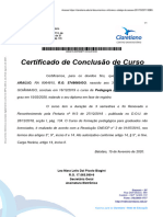 Certificado, Pedagogia