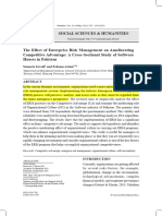 The Effect of Enterprise Risk Management On Ameliorating Competitive Advantage: A Cross-Sectional Study of Software Houses in Pakistan