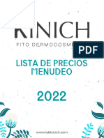 Lista de Precios Menudeo Kinich 2022