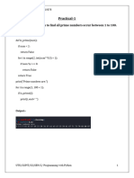 Practical-1: Aim: Write A Function To Find All Prime Numbers Occur Between 1 To 100