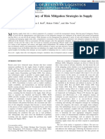 Assessing The Efficiency of Risk Mitigation Strategies in Supply