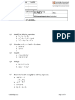 Worksheet Maths