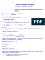 Transformers Numericals Vol. 2 Qtns and Solutions