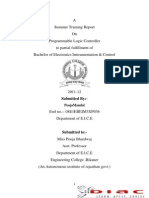 Summer Training Report On PLC and Scada