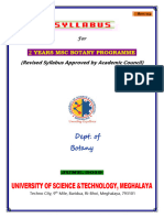 Dept. of Botany: Years MSC Botany Programme