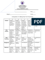 Rubric in Slide Presentation & Video Editing