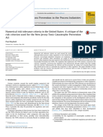 Numerical Risk Tolerance Criteria in The United States