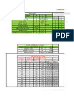 Spreadsheet of Consolidation Test