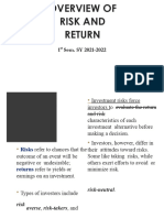 Financial Markets - Chapter 5 - Overview of Risk and Return