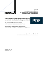 Sylvia Moretzsohn-A Necessidade e As Dificuldades Do Jornalismo No Contexto de Crise Das Instituições Epistêmicas 2021