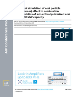 Numerical Simulation of Coal Particle Si