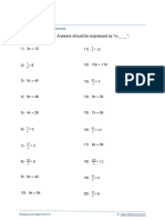 Grade 5 Basic Algebra C