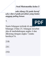 Kumpulan Soal Matematika Kelas 3 SD