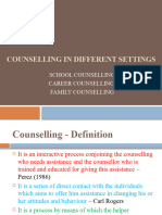 M3 Counselling in Different Settings