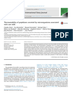 Thermostability of Peptidases Secreted by Microorganisms Associated