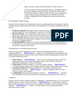 System Analysis Design Thesis Format