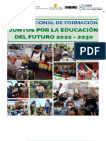 Plan Nacional de Formación Juntos Por La Educación Del Futuro 2022 - 2030 Documento Base 15 - 08 - 2022