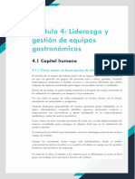 Liderazgo y Gestión de Equipos Gastronómicos