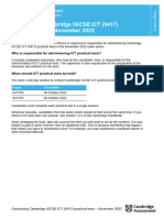 Conducting Cambridge IGCSE ICT 