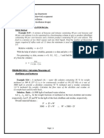 Mass Transfer II Che422 Homework Assignment NO.8 Distillation