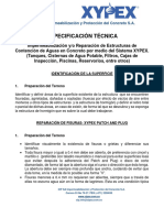 Especificaciones Técnicas Estructuras de Contención de Aguas 11 03 15