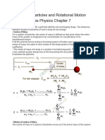 Systems of Particles and Rotational Motion Class 11 Notes Physics Chapter 7