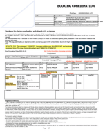 Booking Confirmation: Equipment