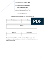 Year 12 Chem 2021 Task 5 Acids Bases Redox Test