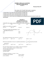 Practice Paper X Maths PT 2 Cumulative Test 2023-24