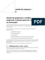 Estudo de Venda de Empresa